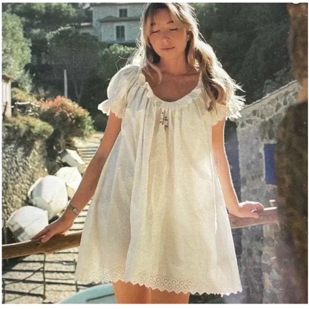 ISO DOEN Musette Mini Dress Cotton Poplin